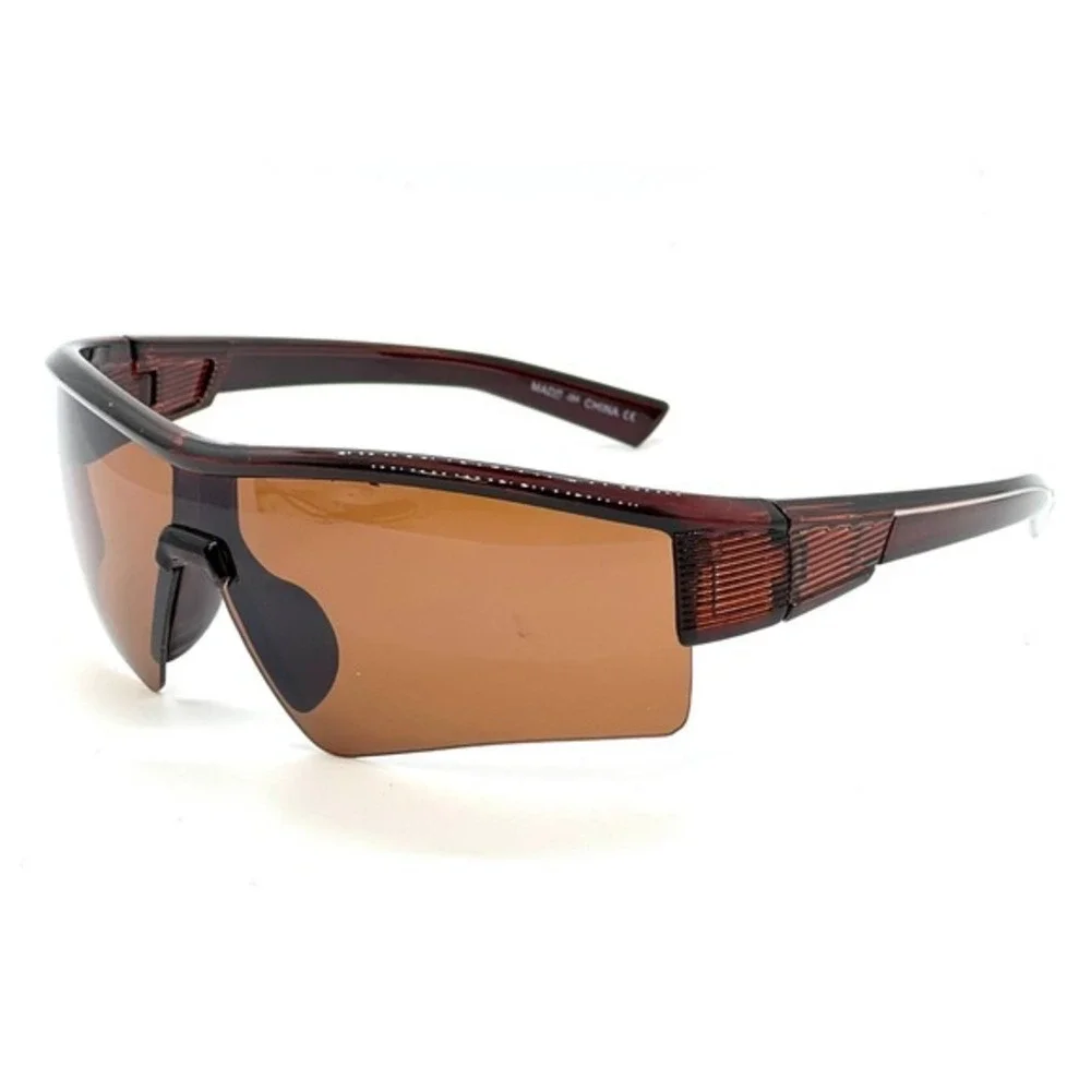 Women Sport Sunglasses Cycling Running Comfort Golf Driving Glasses‎ Dark Brown